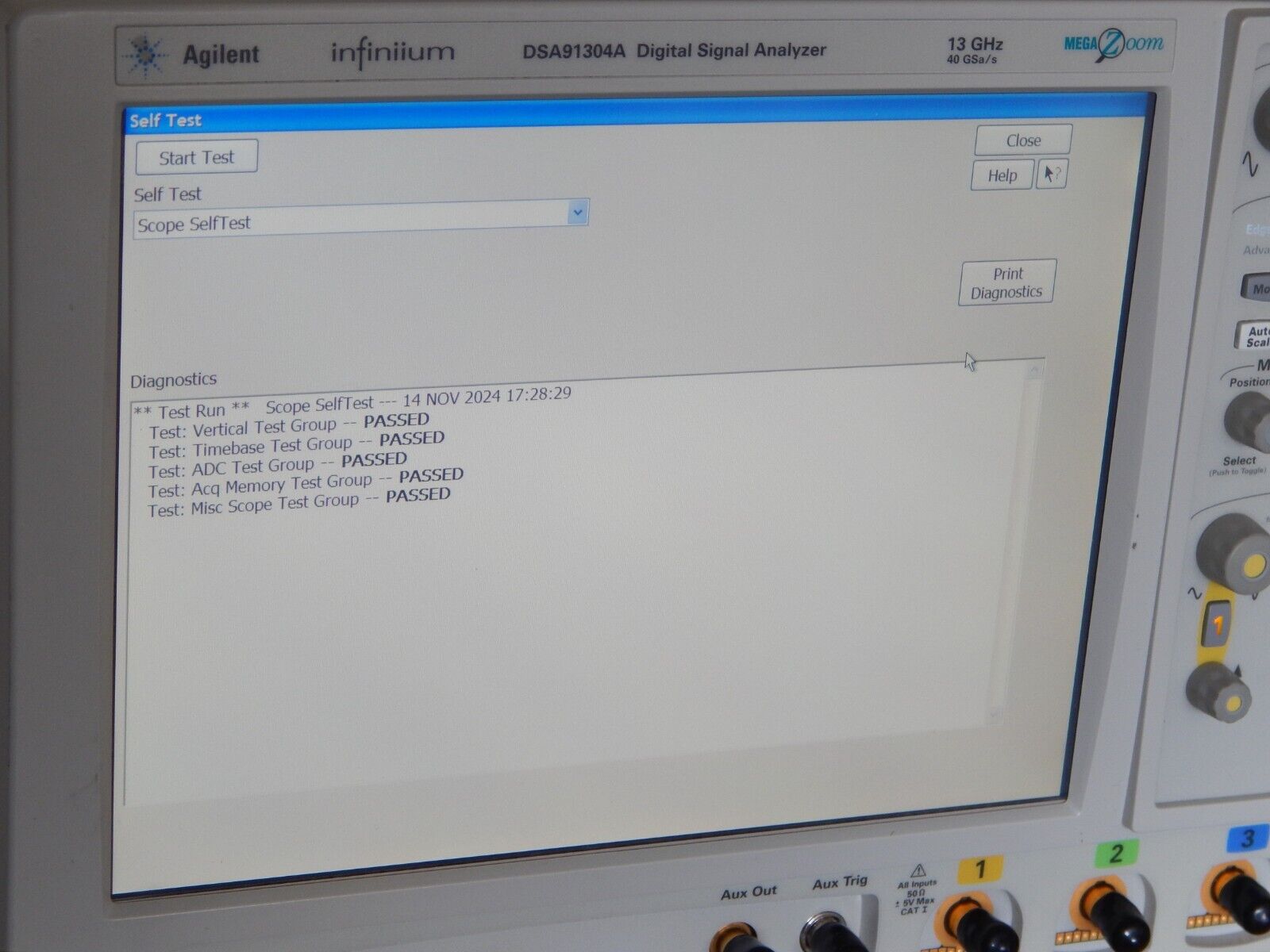 Agilent Infiniium DSA91304A Oscilloscope 13Ghz 40Gs/s MY47481419 Agilent Infiniium DSA91304A Oscilloscope 13Ghz 40Gs/s MY47481419